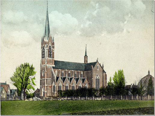 De nieuwe H. Lucia kerk van na 1858, maker nietbekend Kerk Mierlo na 1858