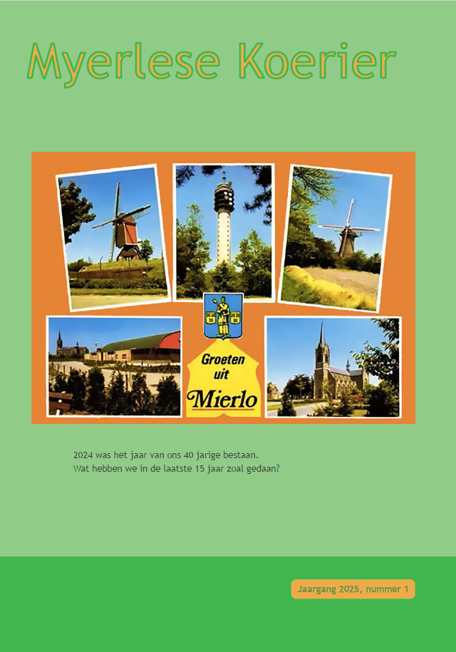 Cover Myerlese Koerier, klik voor vergroting. Cover Myerlese Koerier.